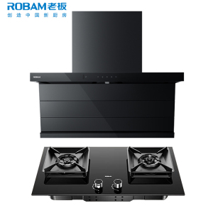 老板(ROBAM)油烟机烟灶套餐两件套顶侧双吸触控式27.5立方5.2灶具厨电套装27A17-D1U+57B9A-D2P