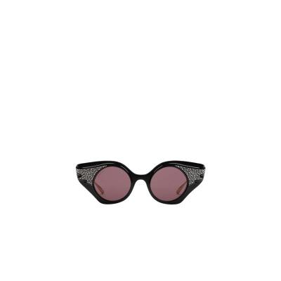 古驰(GUCCI)镶嵌水晶几何猫眼太阳镜闪耀金色镜腿UV防护潮酷百搭 灰色