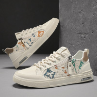 2026新款男鞋春季休闲板鞋一脚蹬厚底舒适小众青年时尚国风布鞋男