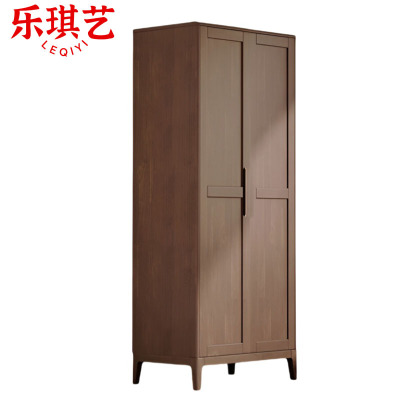 乐琪艺 实木衣柜 胡桃色二门 792*560*1960mm 台