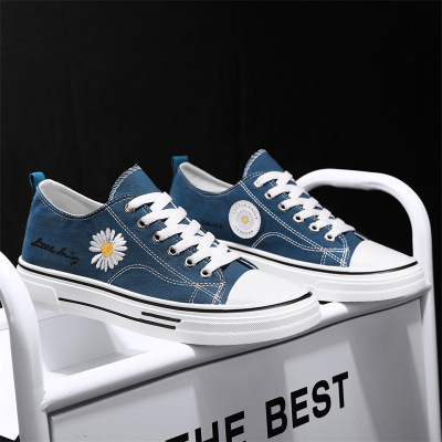 帆布鞋2025春季新款男士低帮休闲百搭潮流板鞋青少年小众运动布鞋