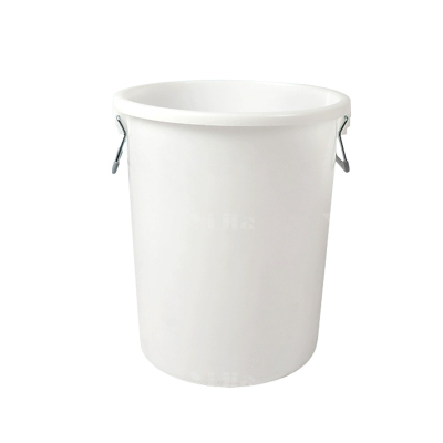 翌嘉YJ4122034 商用家用加厚塑料圆桶 100升白色无盖