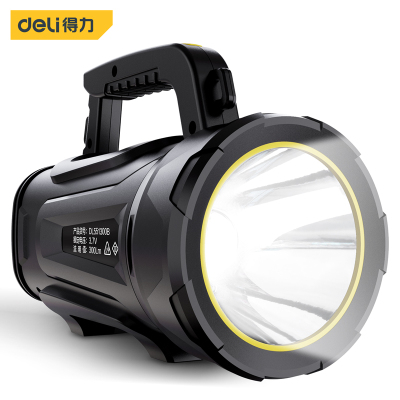得力(deli)手电筒强光探照灯多功能手提灯远射充电巡逻矿灯 DL551300B 单位/个