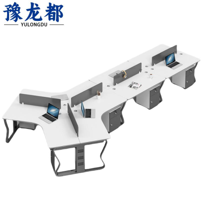 豫龙都屏风办公桌4m张