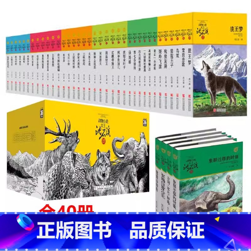 (全40册 )动物小说品藏书系+·军旅系列 [正版]狼王梦沈石溪动物小说大王品藏书系童书升级版全套36册任选斑羚飞渡第七