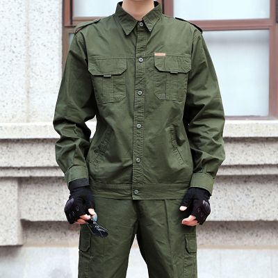 劳保工作服套装男军装夏季棉薄款电焊工装外套耐脏耐磨特种兵威珺