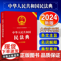 2024新书 中华人民共和国民法典(大字实用版)[双色] 郝英兵编著 条文主旨、名词解释、实用问答、典型案例