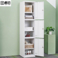 戴劲更衣柜400mm宽铁皮柜储物柜钢制单人窄收纳柜鞋柜员工柜三门更衣柜