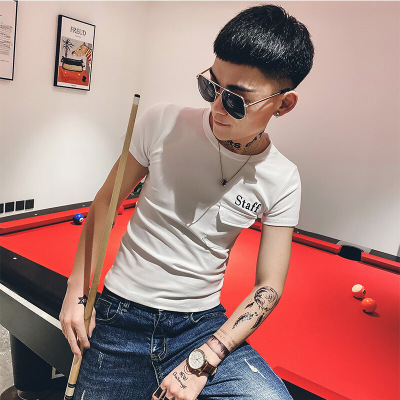 梵克公牛抖音网红牌t恤男社会精神小伙短袖夏季修身流上衣服