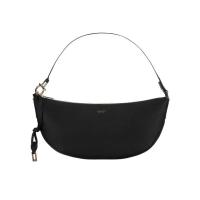 Salvatore Ferragamo女款黑色月牙包真皮材质时尚百搭配饰手提斜挎两用包