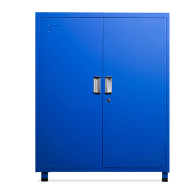 全简家具工具柜重型车间双开门式五金柜铁皮储物柜多功能器材柜矮柜蓝色加厚款