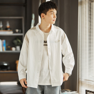 [3件8.5折126.7元,叠加优惠券]唐狮衬衫男长袖衬衫衬衣男士衬衫秋季男拼接长袖衬衫