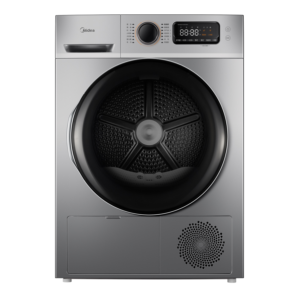 美的(midea) 10公斤家用热泵滚筒式全自动智能烘干衣机 热泵烘干机