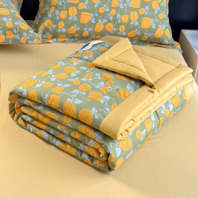 双层纱夏凉被单双人空调被夏季儿童薄款夏被可机水洗被子