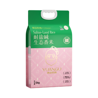 袁谷大米25年新米 耐盐碱生态香米10斤东北蟹田米粥米圆粒珍珠米粳米 耐盐碱生态香米5kg