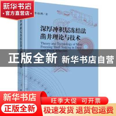 正版 深厚冲积层冻结法凿井理论与技术 李功洲著 科学出版社 9787