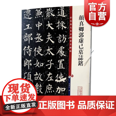 彩色放大本中国碑帖 颜真卿郭虚己墓志铭 历代书法家作品集 繁体旁注 行楷书法毛笔字碑帖 实战临摹练习技能技法 上海辞书出