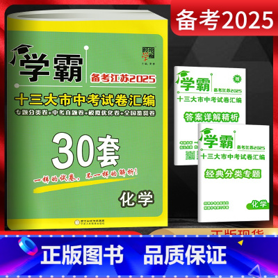 化学 江苏省 [正版]备考江苏2025版学霸中考试卷汇编30套化学 精选2024年江苏13大市中考真题卷 江苏省十三市中