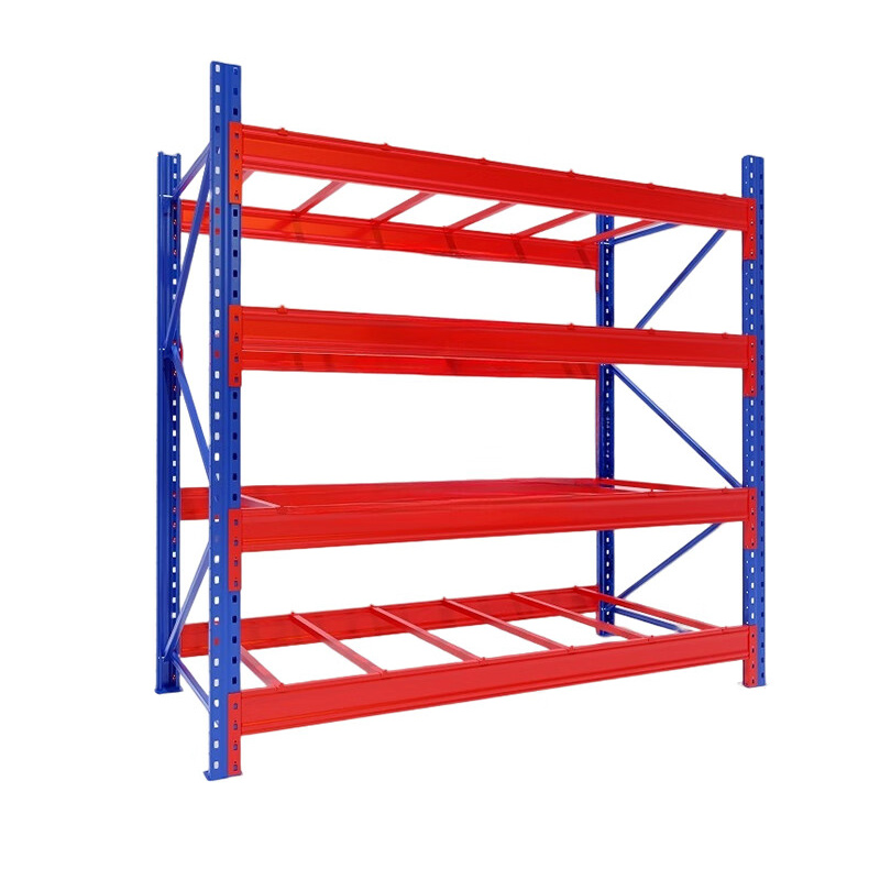 臻远 ZY4121526重型货架仓储高位货架单层称重3000kg 蓝橘色主架4层