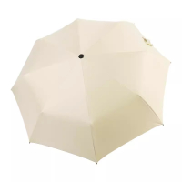 华夏盛锦(HUAXIASHENGJIN) 雨伞便携简约折叠晴雨两用太阳伞女防紫外线黑胶遮阳伞男士纯色伞 个