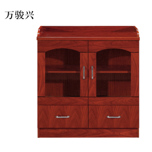 万骏兴胡桃色餐边柜简约茶水柜二门800*400*860