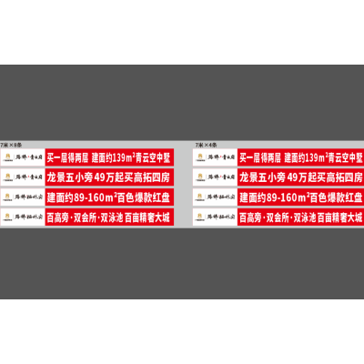 体育馆横幅(喷绘)规格:高0.8*长 12m 单位:平方米