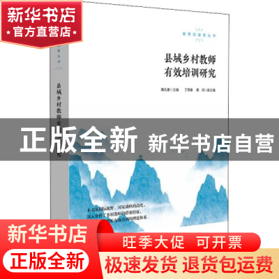 正版 县域乡村教师有效培训研究 戴礼章 丁常春 黄琼 赵庆来 华东