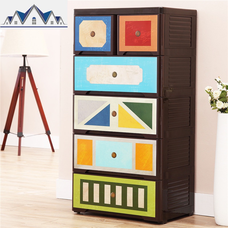 收纳柜子玩具塑料加厚儿童衣柜宝宝抽屉式婴儿储物柜简约现代 三维工匠