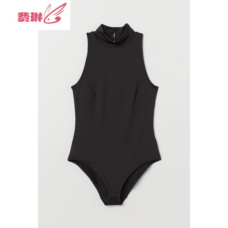 hm 女装连身衣 挂脖塑形连体紧身衣 费琳大码女装