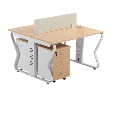 迅迈 双人位+柜1200*1200*750mm 员工位 职员办公桌 电脑桌 屏风卡座 财务屏风工位