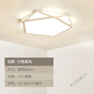 苏宁放心购 led吸顶灯几何艺术客厅灯简约现代创意卧室灯饰书房个性北欧灯具