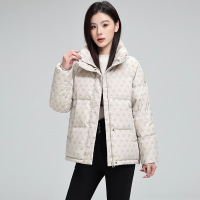 棉衣女短款2024冬季新款韩版显瘦加厚印花立领百搭棉祅棉服女外套
