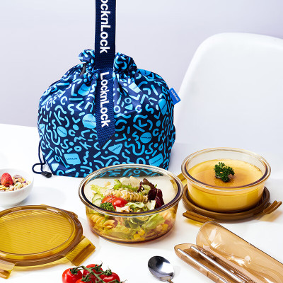 乐扣乐扣/家用品莱茵灵动圆形保鲜盒四件套琥珀色