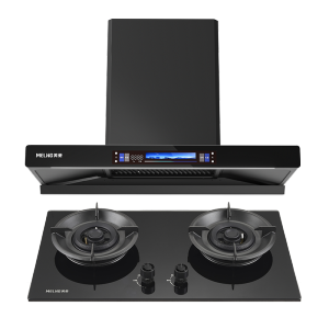 美菱烟灶套餐90T1+303KD(天然气) 顶吸21立方 彩屏 5.2KW灶具 免安装费