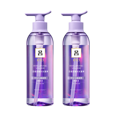 吕/Ryo 玻尿酸吕洗发水 吕玻尿酸水光蓬弹洗发水400ml*2瓶装 水润蓬松柔顺