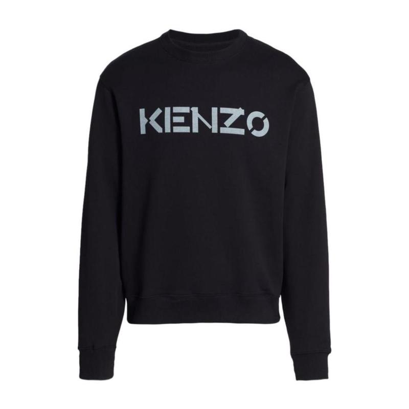 高田贤三(Kenzo)纯棉套头卫衣男休闲百搭黑色运动潮流宽松圆领长
