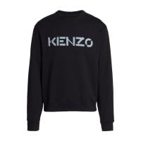 高田贤三(Kenzo)纯棉套头卫衣男休闲百搭黑色运动潮流宽松圆领长
