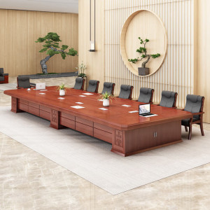 贾思德 办公桌会议桌会议室条形长桌培训洽谈桌1600*3500*760mm