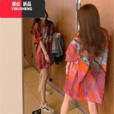 YIBUSHENG大版泰国ins火T恤女装上衣连衣裙季海边度假闺蜜潮牌嘻哈大码