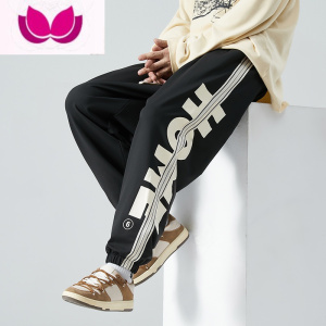 七斓大码男装裤子款加肥加大宽松长裤男夏季休闲潮牌运动胖子男裤