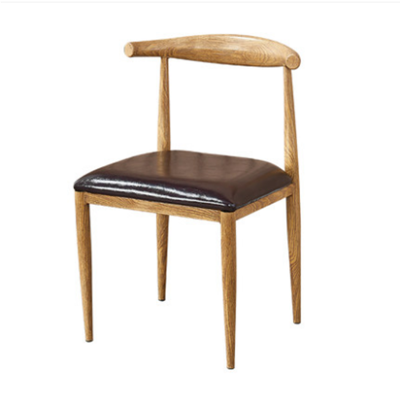 匡大 实木休闲椅牛角椅餐椅会客椅 KD231