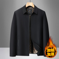 中年男士夹克爸爸秋冬装外套装50岁60加绒加厚70中老年人爷爷上衣