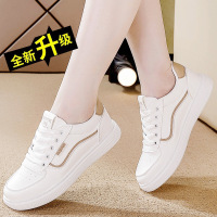 秋季新款透气ins韩版皮面鞋女学生街拍跑步运动休闲鞋