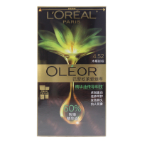 欧莱雅(LOREAL)臻萃精华油染发霜 4.52 木莓彤棕(植萃精华油 无氨水遮盖白发 花香型)