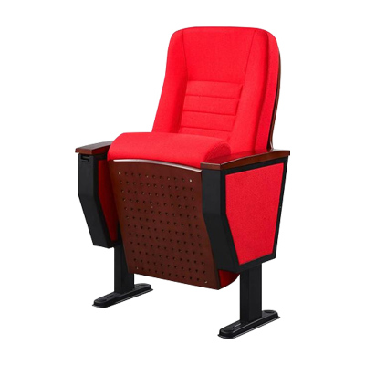 臻远ZY-LTY-46礼堂椅剧院椅会议室椅子红色不带前写字板单人位