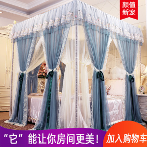 家柏饰(CORATED)夏季双层公主风廷蚊帐家用免安装欧式1.8m1.5床2米加密加厚纹账