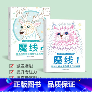 [2本]魔线1+魔线2 [正版]左右脑思维专注力迷宫大挑战幼儿园高难度迷宫魔线小学生益智游戏3-6-7-8-10岁儿童走