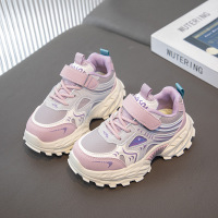 儿童皮面运动鞋20265秋季新款软底防滑透气中大童魔术贴休闲老爹鞋_83