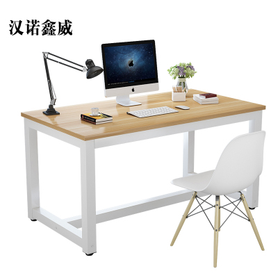 汉诺鑫威加固钢木电脑桌台式桌加长双人简约现代家用经济电竞卧室办公书桌 不含椅[工厂现做 7天内发货]