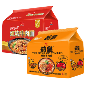 统一 方便面 红烧牛肉味 103克+茄皇番茄牛肉面126克*5袋/包 *2包组